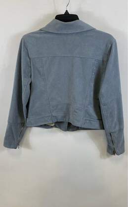Divided H&M Womens Blue Collared Long Sleeve Full Zip Biker Jacket Size 10 alternative image