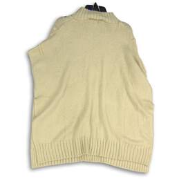 Apt. 9 Womens Cream Cable Knit Crew Neck Poncho Pullover Sweater One Size alternative image