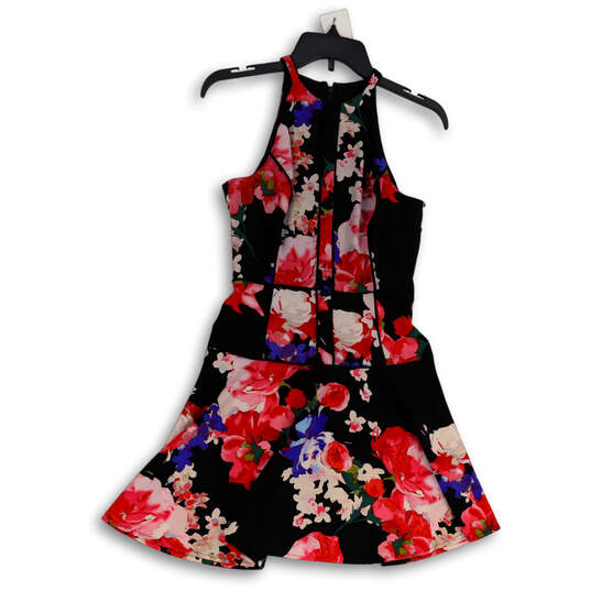 Womens Multicolor Floral Sleeveless Back Zip Fit & Flare Dress Size 2 image number 1