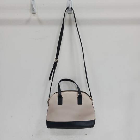 Kate Spade Beige & Black Leather Shoulder Handbag image number 2