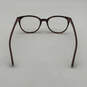 Womens Brown Tortoise Plastic Frame Designer Round Eyeglasses With Case image number 3