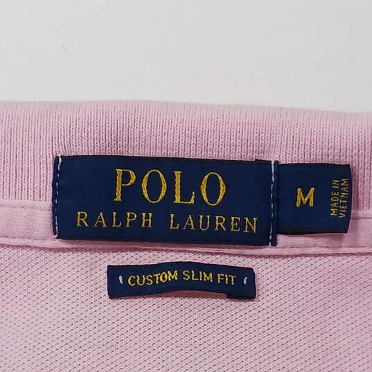 Polo by Ralph Lauren Pink Custom Slim Fit Polo Shirt Men's Size M image number 4