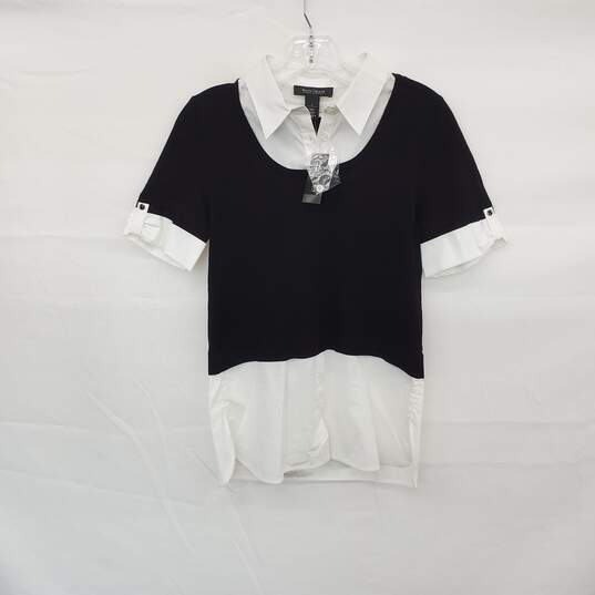 White House Black Market Knit Button Up Top WM Size S NWT image number 1