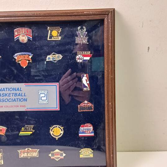 Framed 1992 NBA Team Collector Pins by Peter David image number 3