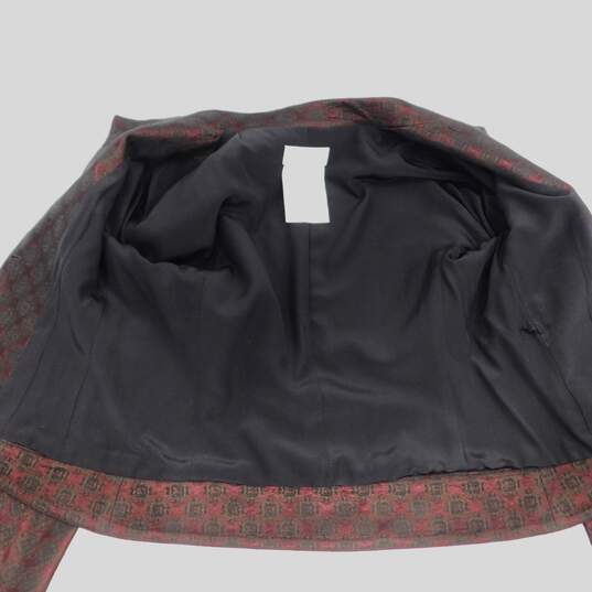 Badgley & Mischka Burgundy Silk Skirt Suit Set image number 9