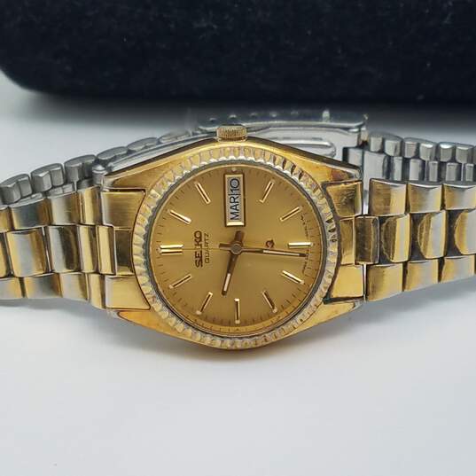 Women's Seiko SQ Super Quartz Gold Tone Stainless Steel Watch image number 2