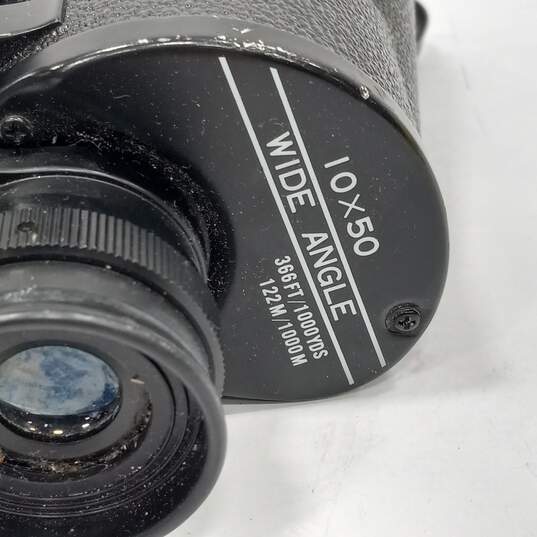 Vintage Tasco Zip Focus Fully Coated 10x50 Wide Angle Binoculars In Carrying Case image number 4