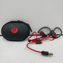 PowerBeats Black/Red Wireless In-Ear Headphones in Case