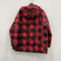 Womens Red Plaid Long Sleeve Hooded Quilted Puffer Jacket Size XXL image number 2