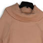 Womens Pink Turtle Neck Long Sleeve Knitted Pullover Sweater Size Medium image number 3