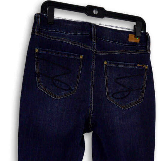 Womens Blue Medium Wash Pockets Regular Fit Denim Skinny Jeans Size 8 image number 4