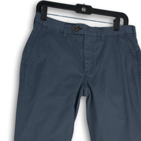 Ted Baker London Mens Blue Flat Front Slash Pocket Ankle Pants Size 30 image number 3