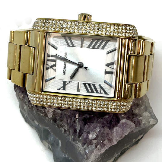 Designer Michael Kors MK-3254 Gold-Tone Stainless Steel Analog Wristwatch image number 1
