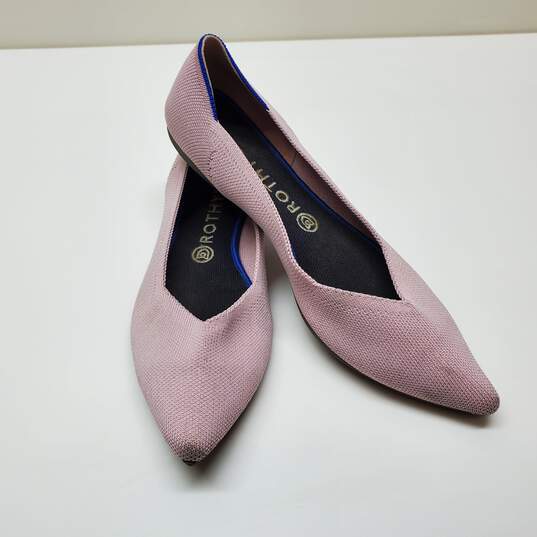 Rothy’s The Point Slip On Light Pink Ballet Flat Sz 10.5 image number 1