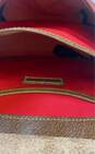 Dooney & Bourke Red Nylon Leather Small Flap Backpack Bag image number 4