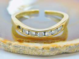 14K Yellow Gold 0.21 CTTW Diamond Channel Set Ring For Repair Or Scrap 2.1g alternative image
