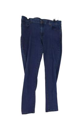 Womens Blue Dark Wash Stretch Denim Skinny Jeans Size 10