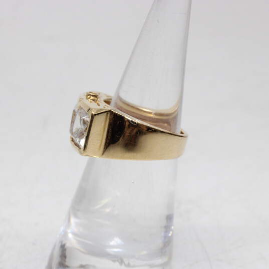 14K Yellow Gold CZ Accent Ring Size 5.25 - 9.5g image number 3