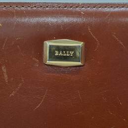 Vintage Bally Almond Brown Leather Square Zip Top Satchel Bag w/COA alternative image