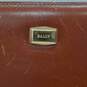 Vintage Bally Almond Brown Leather Square Zip Top Satchel Bag w/COA image number 2