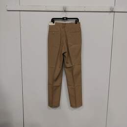 NWT Mens Tan Flat Front Pockets Straight Leg Casual Chino Pants Size 32 alternative image