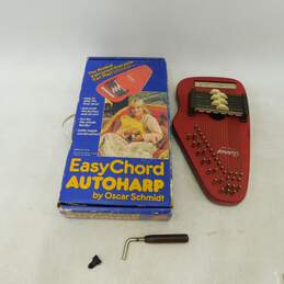 VNTG Oscar Schmidt 6-Chord Red Autoharp w/ Original Box and Accessories