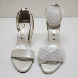 Magosisters White Strappy Heeled Sandals Handmade Size 38 alternative image