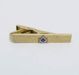 VNTG Gold Tone Masonic Cuff Links & Tie Clips 24.9g alternative image