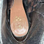 NIB Womens Kammie Black Leather Peep Toe Zipper Ankle Booties Size 6.5 M image number 7