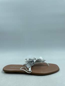 Authentic Aquazzura Silver T-Bar Sandals W 6