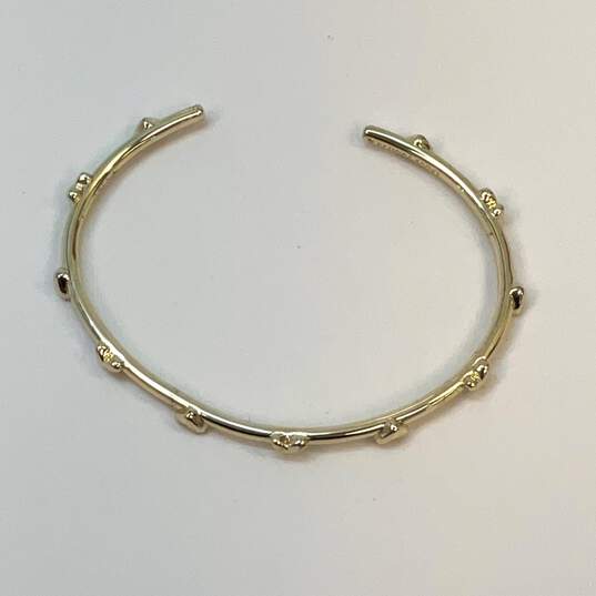 Designer Kendra Scott Gold-Tone Haven Heart Adjustable Cuff Bracelet image number 2