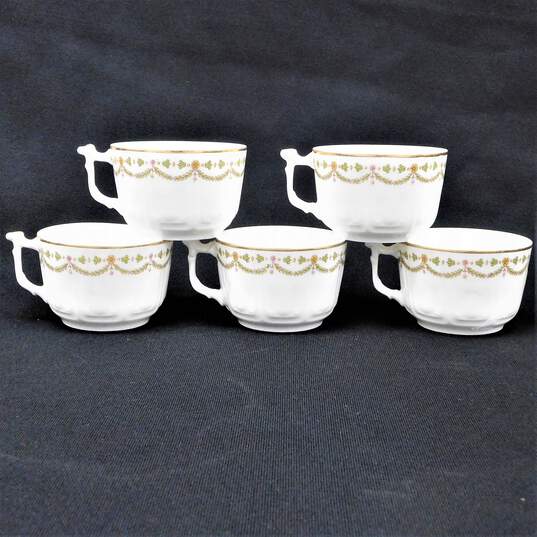 PL Limoges France M. Redon Teacups & Saucers Floral Pattern Gold Trim image number 2