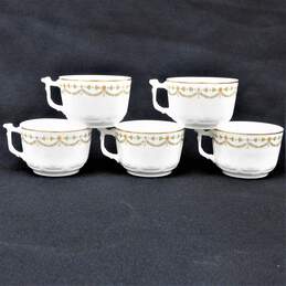 PL Limoges France M. Redon Teacups & Saucers Floral Pattern Gold Trim alternative image