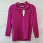 Incashmere Collared Cashmere Henley Top Boysenberry  Size Large image number 1