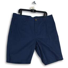 Tommy Bahama Mens Blue Flat Front Slash Pocket Chino Shorts Size 40