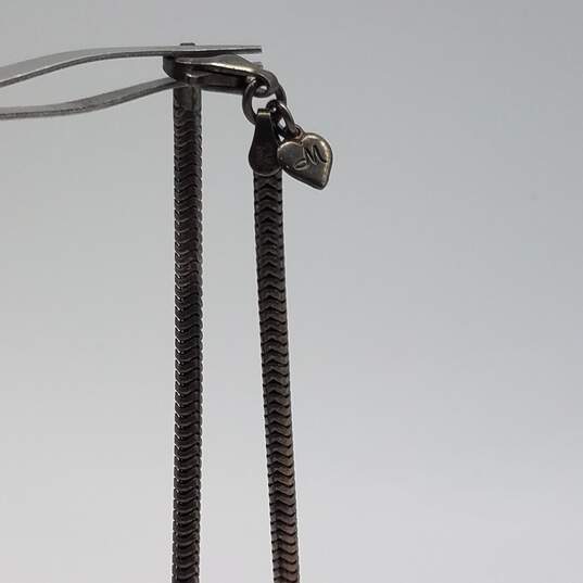 Sterling Silver Crystal Roll Chain w/Slide Charm 7 Inch Bracelet 14.7g image number 7