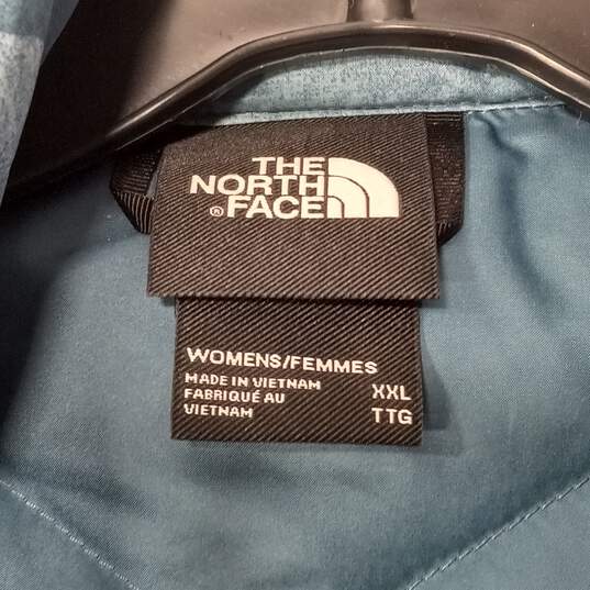 The North Face Blue Camouflage Puffer Vest Women's Size XXL image number 5