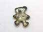Taxco Mexico 925 Puffed Repousse Teddy Bear Pendant Brooch 8.9g image number 3