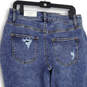NWT Womens Blue Denim Medium Wash Distressed Jegging Jeans Size Large image number 4