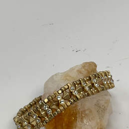 Designer Stella & Dot Gold-Tone Rhinestone Adjustable Beaded Bracelet