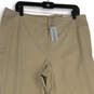NWT Womens Khaki Flat Front Ultimate Fit Straight Leg Ankle Pants Size 2.5 S image number 3