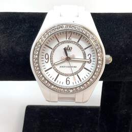 Designer Juicy Couture Lively White Stainless Steel Back Analog Wristwatch