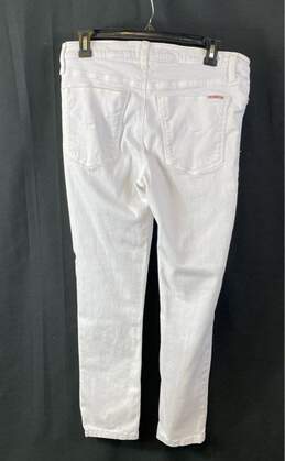 Hudson Womens White Pockets Mid-Rise Light Wash Denim Jegging Jeans Size 29 alternative image