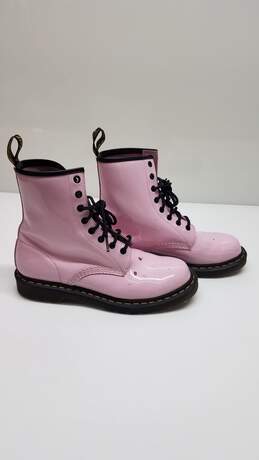 Dr. Marten 1460 Patent Leather Pink Combat Boot - Size 10