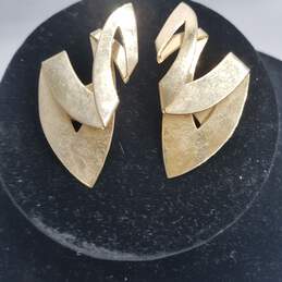 Vintage Givenchy Authentic Gold Tone Clip On Earring W/COA 16.8g