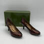 NIB Womens CF Dorotha Brown Patent Leather Round Toe Pump Heels Size 7.5 image number 1