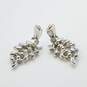 Weiss - Vintage Silver Tone Crystal Clip - On Statement Earrings 15.9g image number 2