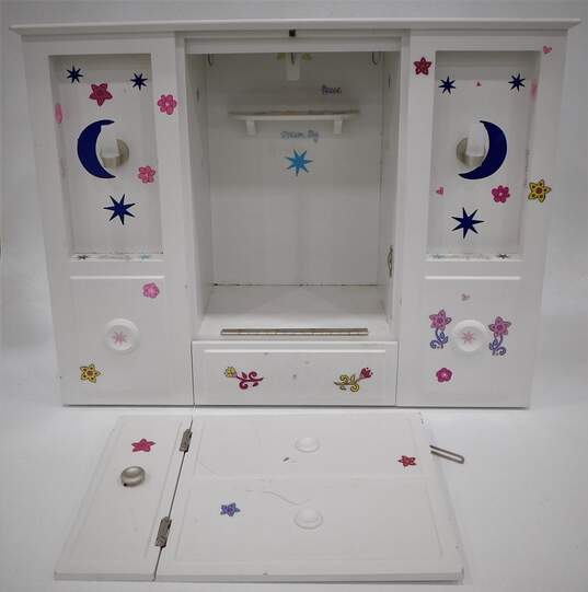 American Girl 3-In-1 Murphy Bed Wardrobe W/ Mirrors & Lights For 18in Dolls image number 1
