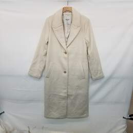 Abercrombie & Fitch Light Beige Wool Blend Long Coat WM Size ST NWT