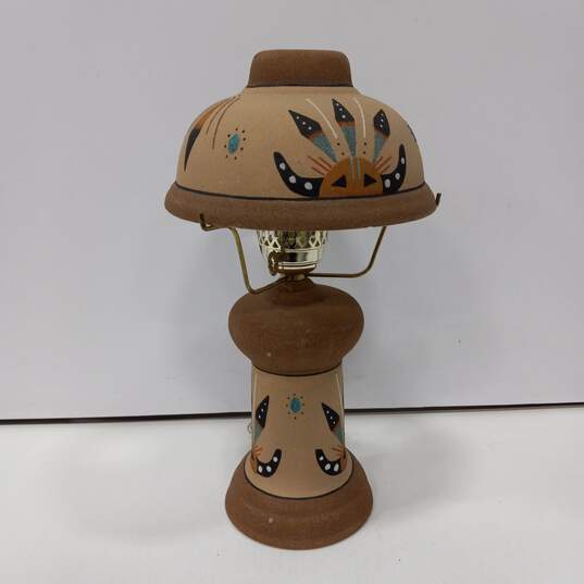 Native American Style Sand Art Table Lamp image number 1